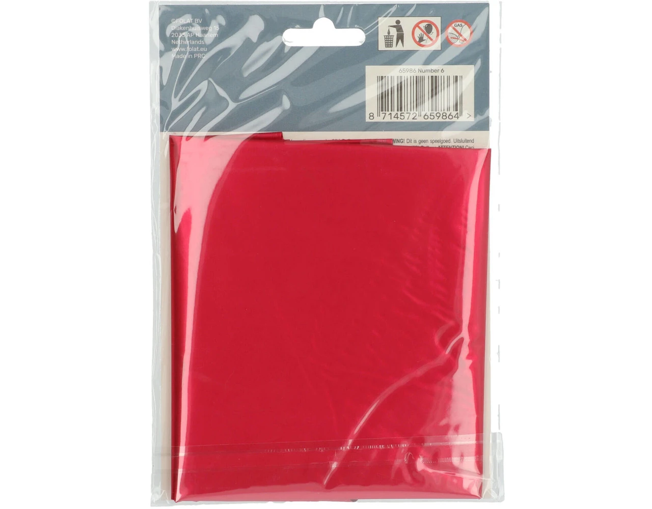 Folie Ballon Cijfer 6 Mat Rood XL 86cm Leeg 5 Folie Ballon Cijfer 6 Mat Rood XL 86cm Leeg - Afbeelding 3