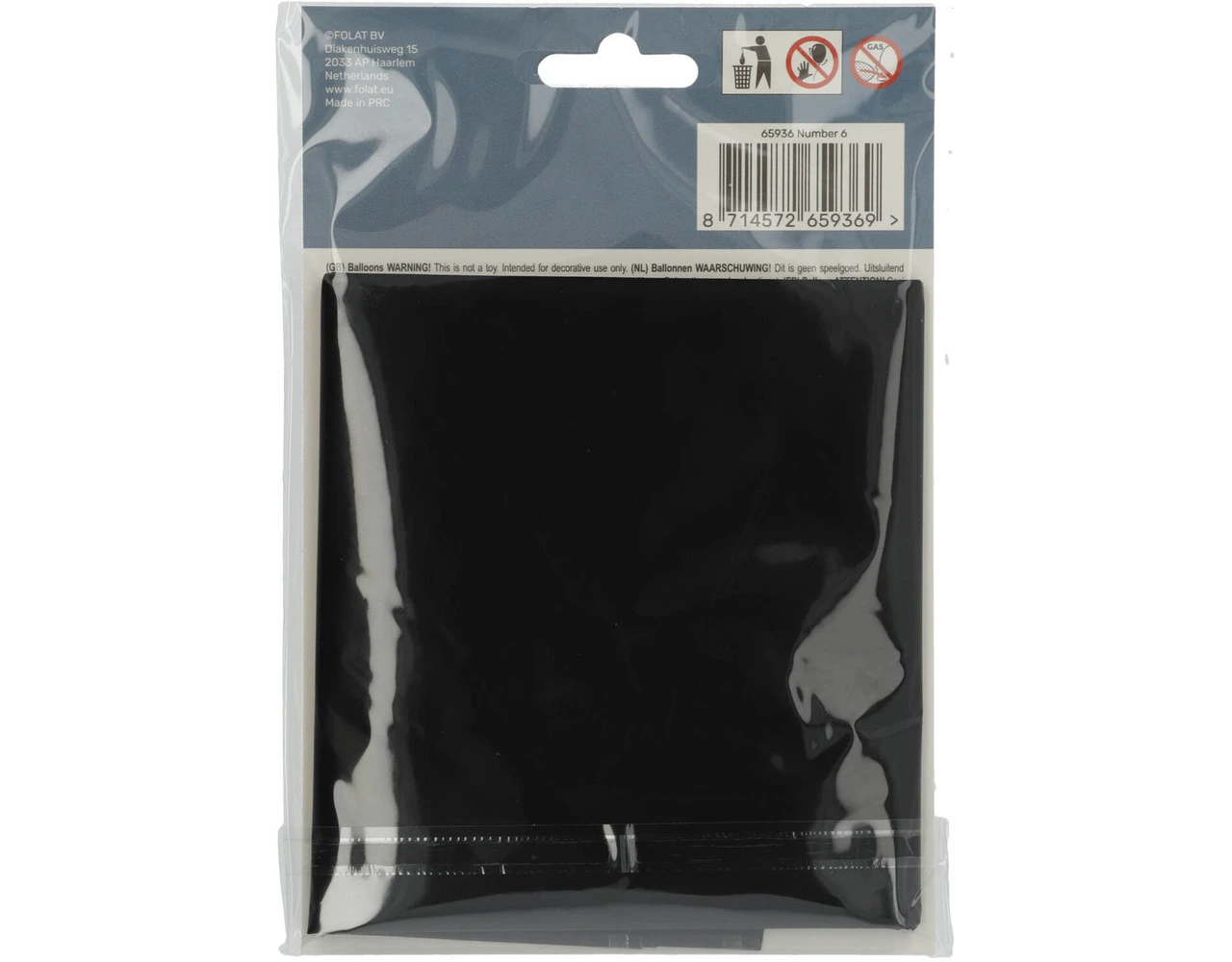 Folie Ballon Cijfer 6 Mat Zwart XL 86cm Leeg 5 Folie Ballon Cijfer 6 Mat Zwart XL 86cm Leeg - Afbeelding 3