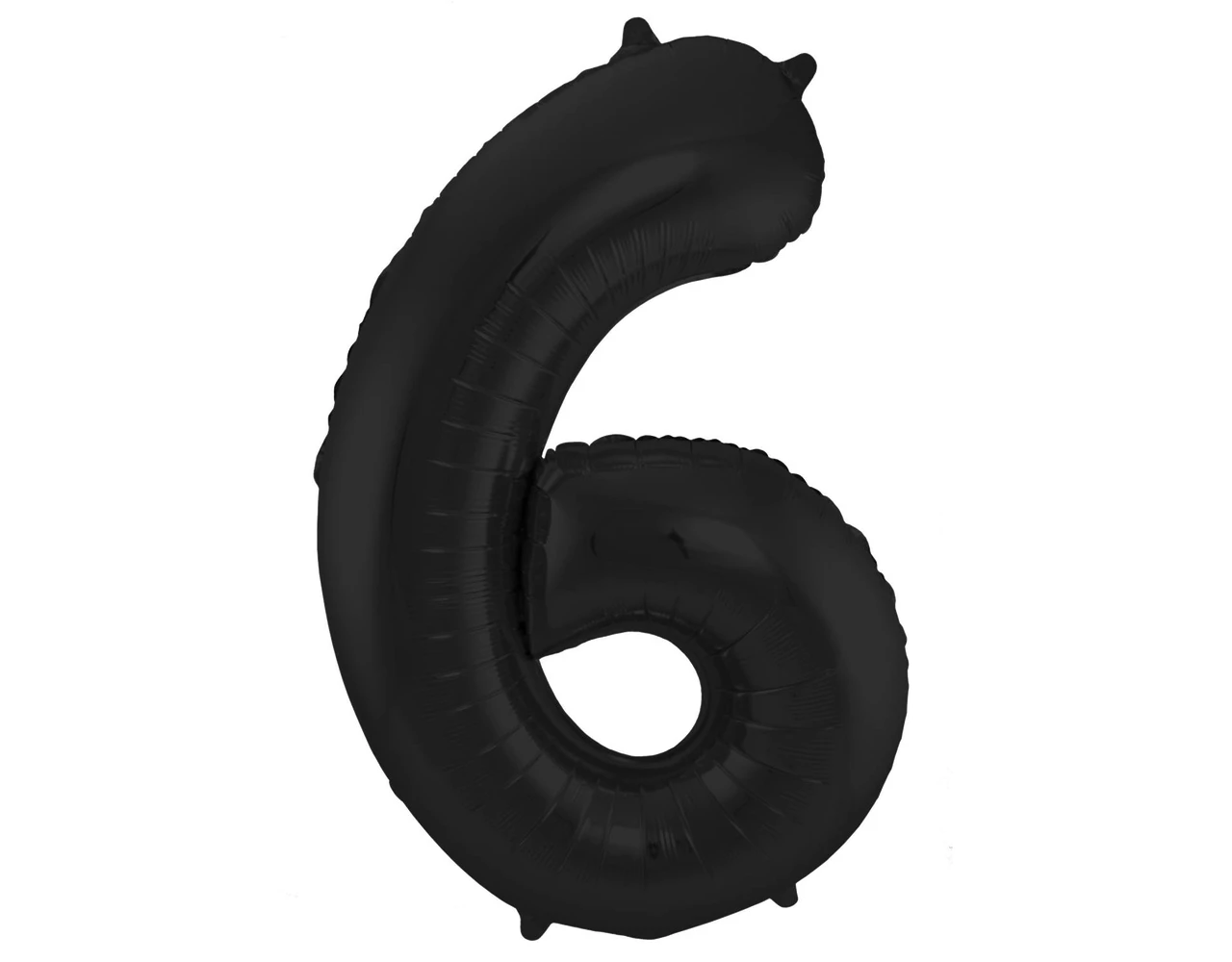Folie Ballon Cijfer 6 Mat Zwart XL 86cm Leeg 3 Folie Ballon Cijfer 6 Mat Zwart XL 86cm Leeg