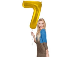 Folie Ballon Cijfer 7 Goud Metallic XL 86cm Leeg -Feestartikelen Winkel folie ballon cijfer 7 goud metallic xl 86cm leeg 1