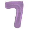 Folie Ballon Cijfer 7 Mat Paars XL 86cm Leeg