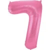 Folie Ballon Cijfer 7 Mat Roze XL 86cm Leeg -Feestartikelen Winkel folie ballon cijfer 7 mat roze xl 86cm leeg