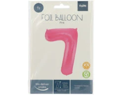 Folie Ballon Cijfer 7 Mat Roze XL 86cm Leeg -Feestartikelen Winkel folie ballon cijfer 7 mat roze xl 86cm leeg 2