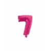 Folie Ballon Cijfer 7 Roze 41cm Met Rietje -Feestartikelen Winkel folie ballon cijfer 7 roze 41cm met rietje