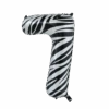 Folie Ballon Cijfer 7 Zebra XL 86cm Leeg -Feestartikelen Winkel folie ballon cijfer 7 zebra xl 86cm leeg