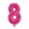Folie Ballon Cijfer 8 Fuchsia XL 86cm Leeg