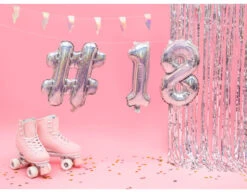 Folie Ballon Cijfer 8 Holografisch 35cm -Feestartikelen Winkel folie ballon cijfer 8 holografisch 35cm 2