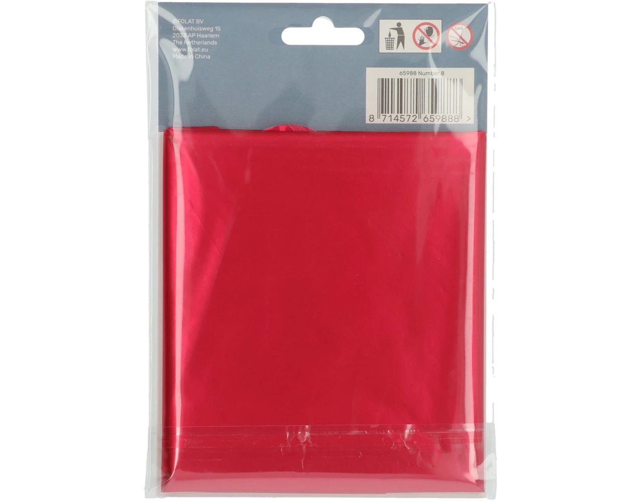 Folie Ballon Cijfer 8 Mat Rood XL 86cm Leeg 5 Folie Ballon Cijfer 8 Mat Rood XL 86cm Leeg - Afbeelding 3