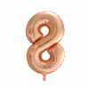 Folie Ballon Cijfer 8 Rose Goud XL 86cm Leeg -Feestartikelen Winkel folie ballon cijfer 8 rose goud xl 86cm leeg