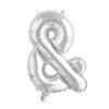 Folie Ballon En-Teken & Zilver 41cm Met Rietje -Feestartikelen Winkel folie ballon en teken zilver 41cm met rietje