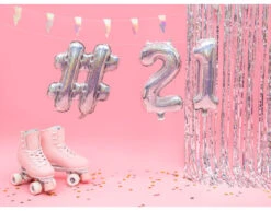 Folie Ballon Hashtag # Holografisch 35cm -Feestartikelen Winkel folie ballon hashtag holografisch 35cm 2