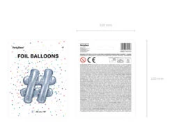 Folie Ballon Hashtag # Holografisch 35cm -Feestartikelen Winkel folie ballon hashtag holografisch 35cm 4