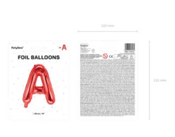 Folie Ballon Letter A Rood Leeg 35cm -Feestartikelen Winkel folie ballon letter a rood leeg 35cm 4