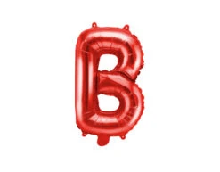 Folie Ballon Letter B Rood Leeg 35cm