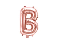Folie Ballon Letter B Rose Goud Leeg 35cm