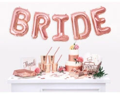 Folie Ballon Letter B Rose Goud Leeg 35cm -Feestartikelen Winkel folie ballon letter b rose goud leeg 35cm 3