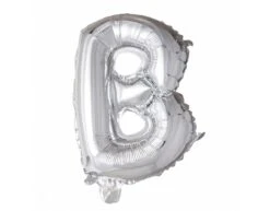Folie Ballon Letter B Zilver XL 102cm Leeg