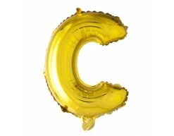 Folie Ballon Letter C Goud XL 102cm Leeg
