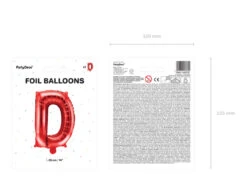 Folie Ballon Letter D Rood Leeg 35cm -Feestartikelen Winkel folie ballon letter d rood leeg 35cm 4