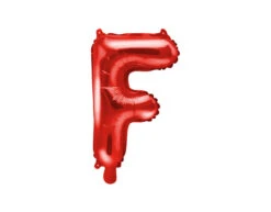 Folie Ballon Letter F Rood Leeg 35cm