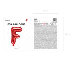Folie Ballon Letter F Rood Leeg 35cm -Feestartikelen Winkel folie ballon letter f rood leeg 35cm 4