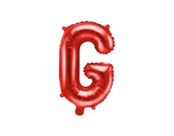 Folie Ballon Letter G Rood Leeg 35cm