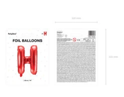 Folie Ballon Letter H Rood Leeg 35cm -Feestartikelen Winkel folie ballon letter h rood leeg 35cm 4