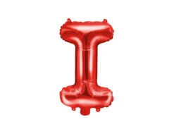 Folie Ballon Letter I Rood Leeg 35cm