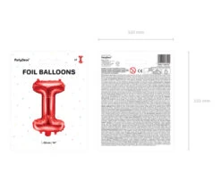 Folie Ballon Letter I Rood Leeg 35cm -Feestartikelen Winkel folie ballon letter i rood leeg 35cm 4