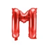 Folie Ballon Letter M Rood Leeg 35cm