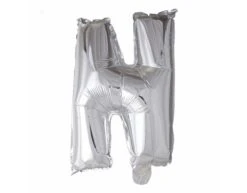 Folie Ballon Letter N Zilver XL 102cm Leeg