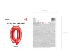 Folie Ballon Letter O Rood Leegd 35cm -Feestartikelen Winkel folie ballon letter o rood leegd 35cm 4