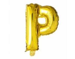 Folie Ballon Letter P Goud XL 102cm Leeg