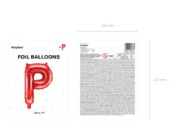 Folie Ballon Letter P Rood Leeg 35cm -Feestartikelen Winkel folie ballon letter p rood leeg 35cm 4