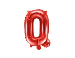Folie Ballon Letter Q Rood Leeg 35cm