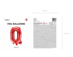 Folie Ballon Letter Q Rood Leeg 35cm -Feestartikelen Winkel folie ballon letter q rood leeg 35cm 4