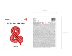 Folie Ballon Letter & Rood Leeg 35cm -Feestartikelen Winkel folie ballon letter rood leeg 35cm 4