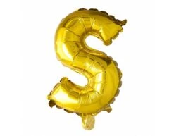 Folie Ballon Letter S Goud XL 102cm Leeg