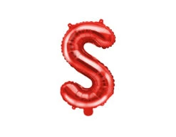 Folie Ballon Letter S Rood Leeg 35cm