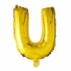 Folie Ballon Letter U Goud XL 102cm Leeg -Feestartikelen Winkel folie ballon letter u goud xl 102cm leeg