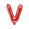 Folie Ballon Letter V Rood Leeg 35cm -Feestartikelen Winkel folie ballon letter v rood leeg 35cm