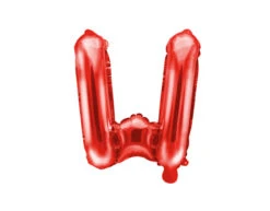 Folie Ballon Letter W Rood Leeg 35cm