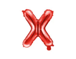 Folie Ballon Letter X Rood Leeg 35cm