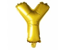 Folie Ballon Letter Y Goud XL 102cm Leeg