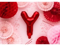 Folie Ballon Letter Y Rood Leeg 35cm -Feestartikelen Winkel folie ballon letter y rood leeg 35cm 1