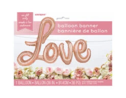 Folie Ballon Love Rose Goud Leeg 2,74m -Feestartikelen Winkel folie ballon love rose goud leeg 274m 2