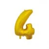 Folieballon Cijfer 4 Goud 66cm