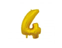 Folieballon Cijfer 4 Goud 66cm