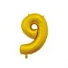 Folieballon Cijfer 9 Goud 66cm -Feestartikelen Winkel folieballon cijfer 9 goud 66cm