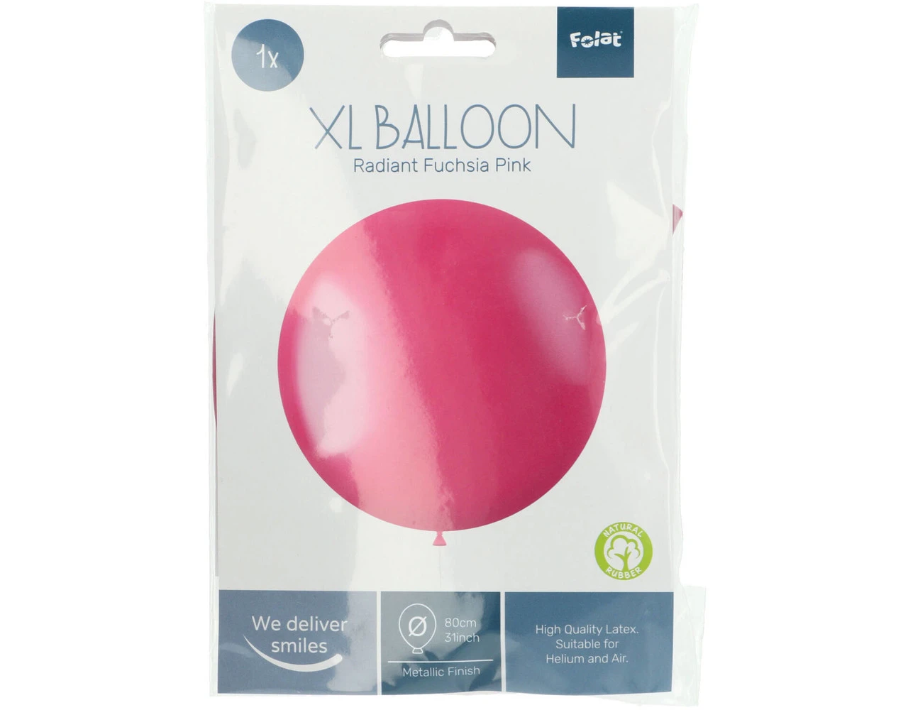 Fuchsia Ballon Metallic Fuchsia Pink 80cm 4 Fuchsia Ballon Metallic Fuchsia Pink 80cm - Afbeelding 2
